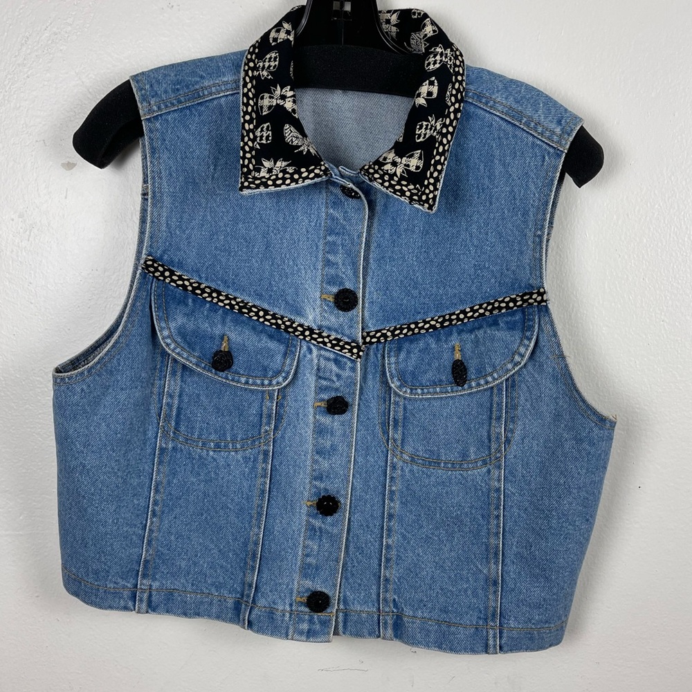 Romeo Romeo Y2K denim vest sz Large Made in USA